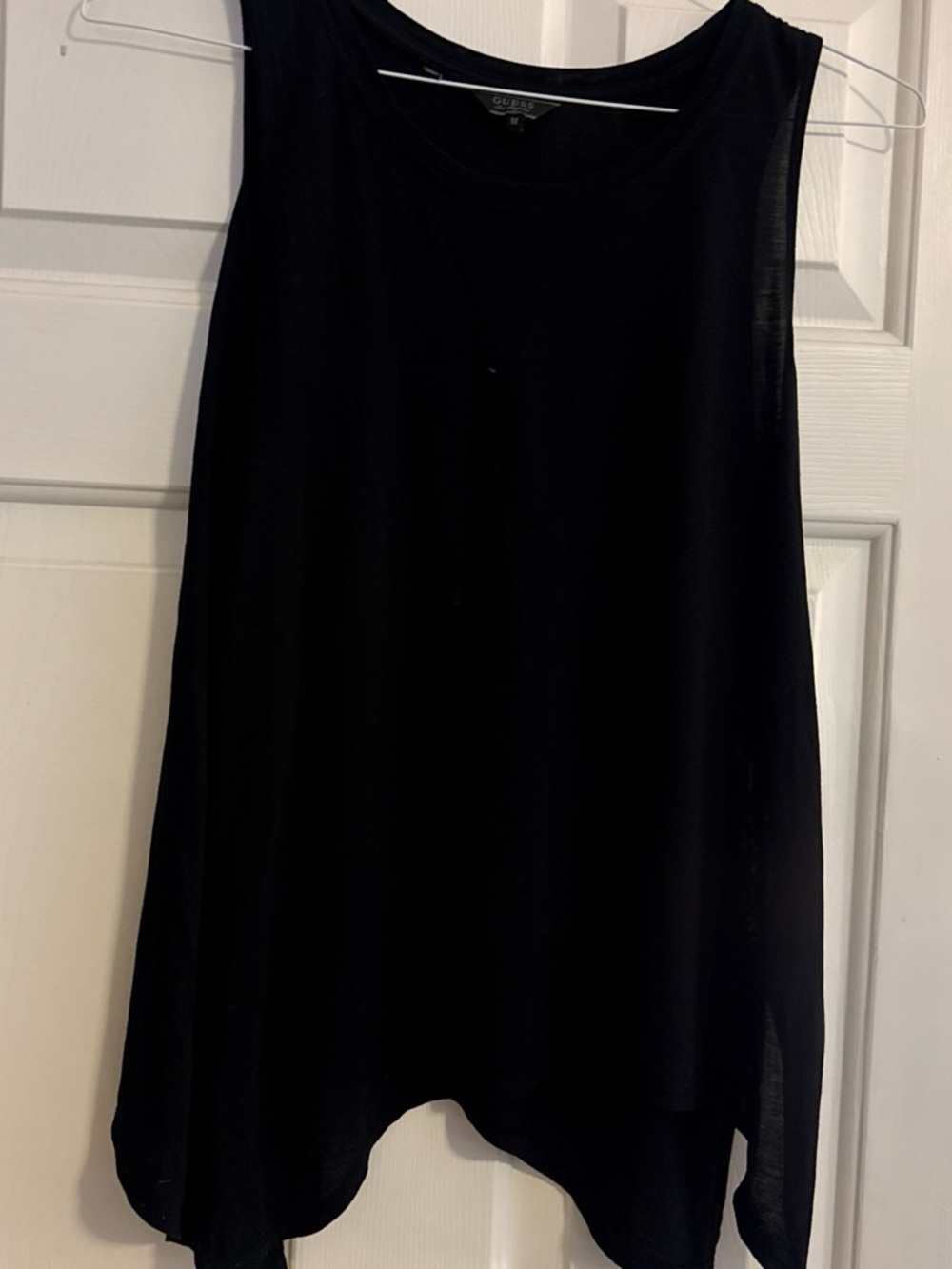 Guess Black Sleeveless Top with Crochet Side Detail - Picture 2 of 4